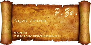 Pajzs Zsuzsa névjegykártya